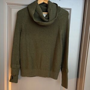 Market & Spruce Olive Cowl Neck Sweater